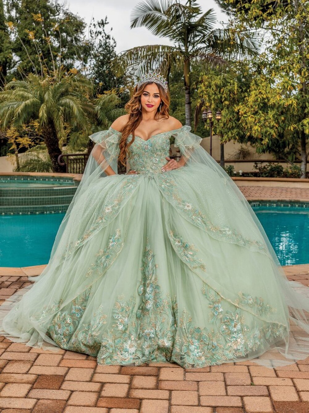 NEW SAGE Evening Gown Floor Length Formal Elegant Stunning 1857